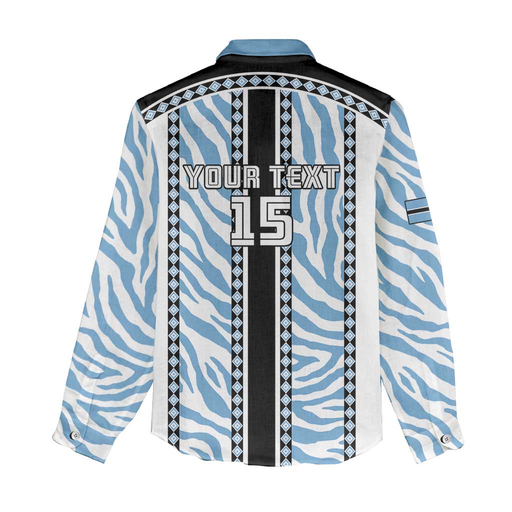 Custom Botswana Football Women Casual Shirt Botswana Rising Again - Black - Wonder Print Shop