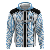 Custom Botswana Football Zip Hoodie Botswana Rising Again - Black - Wonder Print Shop