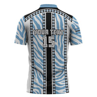 Custom Botswana Football Zipper Polo Shirt Botswana Rising Again - Black - Wonder Print Shop