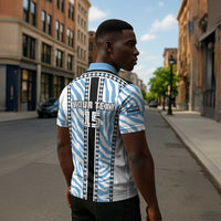 Custom Botswana Football Zipper Polo Shirt Botswana Rising Again - Black - Wonder Print Shop