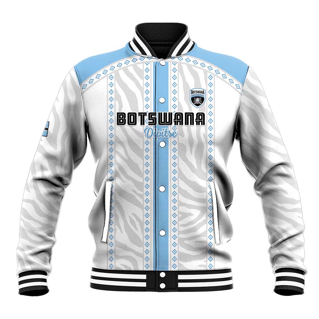 Custom Botswana Football Baseball Jacket Botswana Rising Again - Blue - Wonder Print Shop