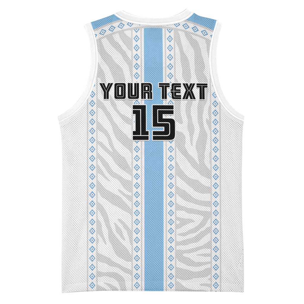 Custom Botswana Football Basketball Jersey Botswana Rising Again - Blue - Wonder Print Shop