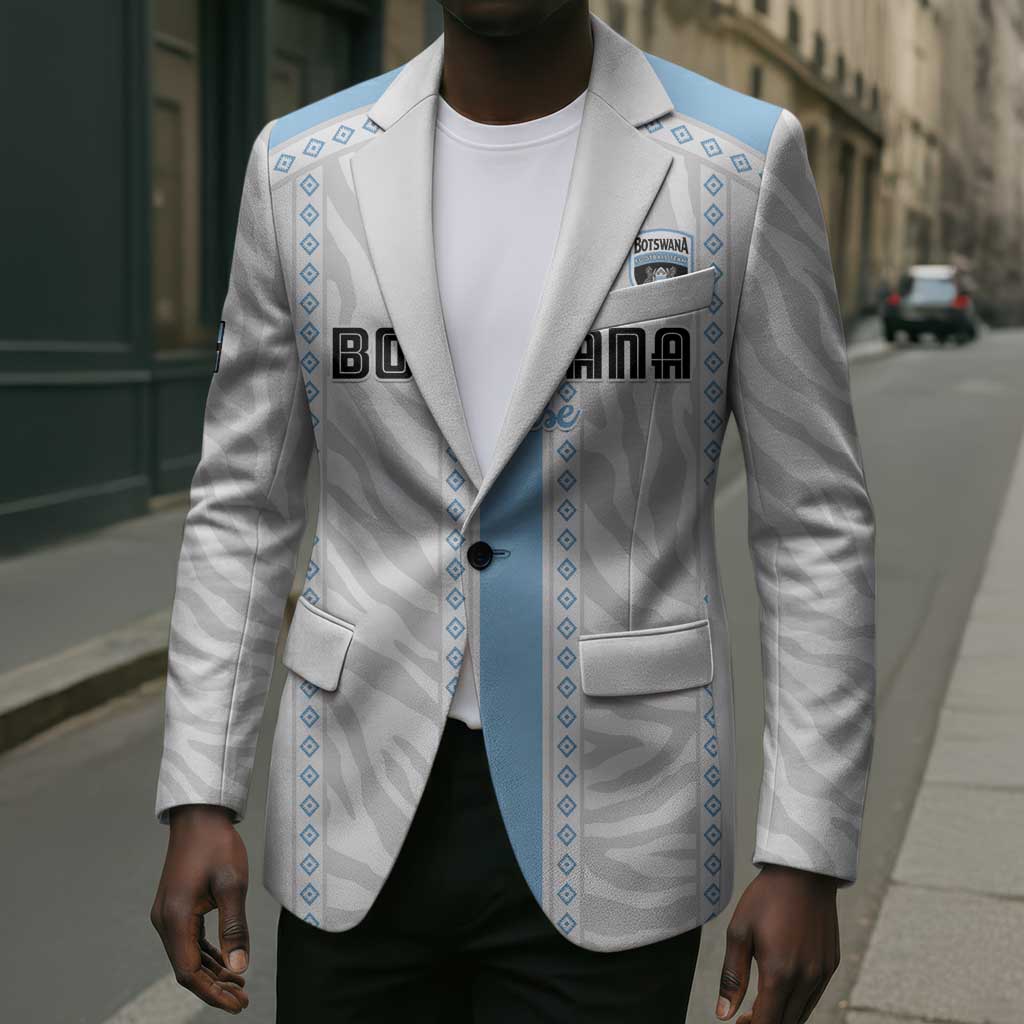 Custom Botswana Football Blazer Botswana Rising Again - Blue - Wonder Print Shop