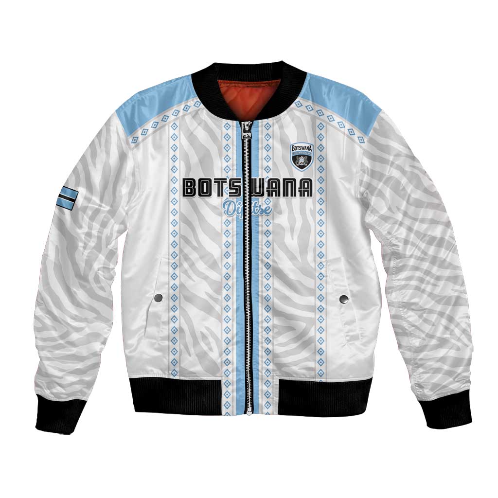 Custom Botswana Football Bomber Jacket Botswana Rising Again - Blue - Wonder Print Shop