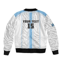 Custom Botswana Football Bomber Jacket Botswana Rising Again - Blue - Wonder Print Shop