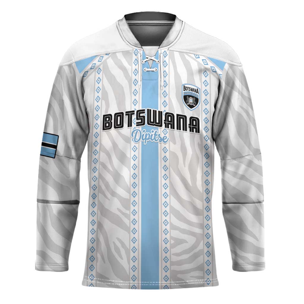 Custom Botswana Football Hockey Jersey Botswana Rising Again - Blue - Wonder Print Shop