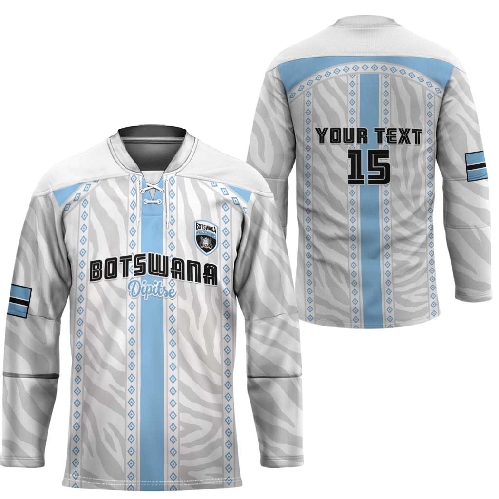 Custom Botswana Football Hockey Jersey Botswana Rising Again - Blue - Wonder Print Shop