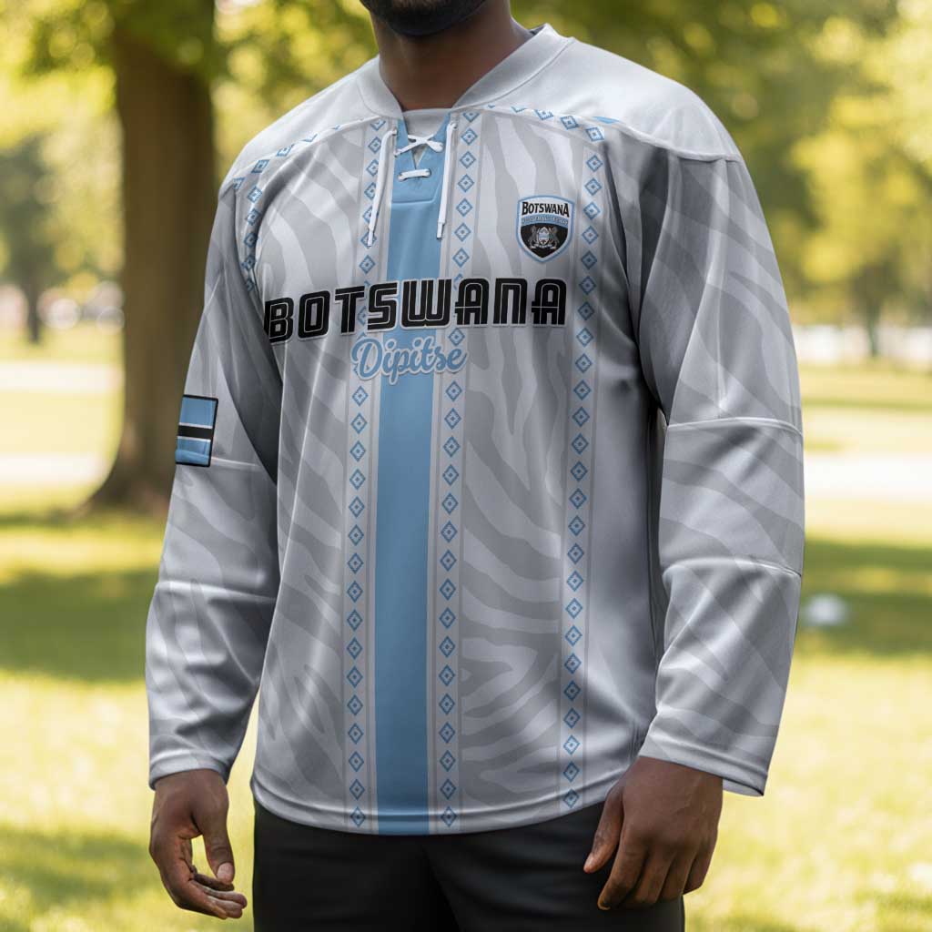 Custom Botswana Football Hockey Jersey Botswana Rising Again - Blue - Wonder Print Shop