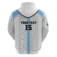 Custom Botswana Football Hoodie Botswana Rising Again - Blue - Wonder Print Shop
