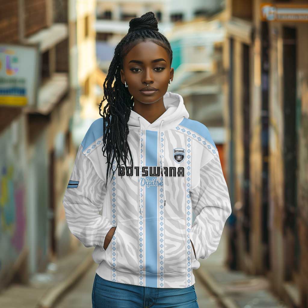 Custom Botswana Football Hoodie Botswana Rising Again - Blue - Wonder Print Shop