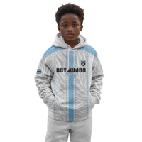 Custom Botswana Football Kid Hoodie Botswana Rising Again - Blue - Wonder Print Shop
