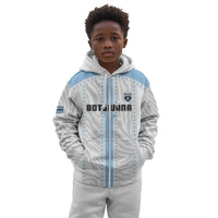 Custom Botswana Football Kid Hoodie Botswana Rising Again - Blue - Wonder Print Shop