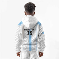 Custom Botswana Football Kid Hoodie Botswana Rising Again - Blue - Wonder Print Shop