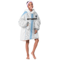 Custom Botswana Football Kid Wearable Blanket Hoodie Botswana Rising Again - Blue - Wonder Print Shop