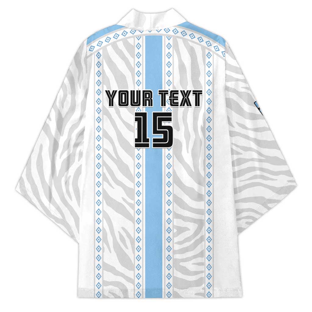 Custom Botswana Football Kimono Botswana Rising Again - Blue - Wonder Print Shop