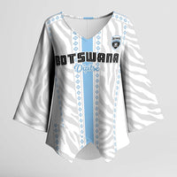Custom Botswana Football Kimono Sleeve Blouse Botswana Rising Again - Blue - Wonder Print Shop