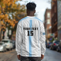 Custom Botswana Football Long Sleeve Shirt Botswana Rising Again - Blue - Wonder Print Shop