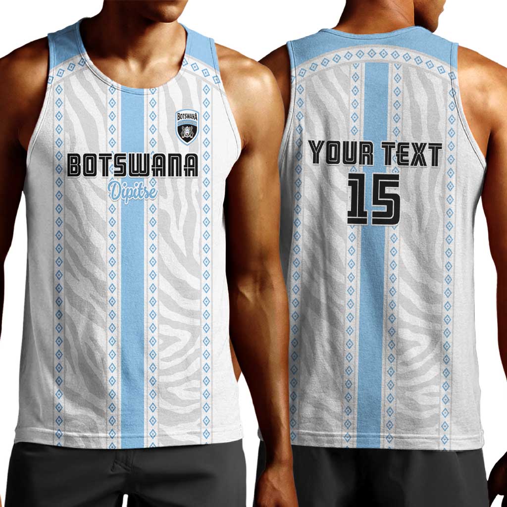 Custom Botswana Football Men Tank Top Botswana Rising Again - Blue - Wonder Print Shop