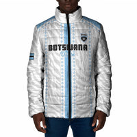 Custom Botswana Football Padded Jacket Botswana Rising Again - Blue - Wonder Print Shop