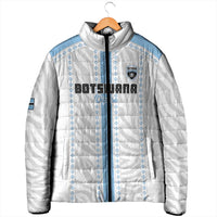 Custom Botswana Football Padded Jacket Botswana Rising Again - Blue - Wonder Print Shop