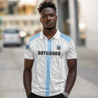 Custom Botswana Football Polo Shirt Botswana Rising Again - Blue LT15