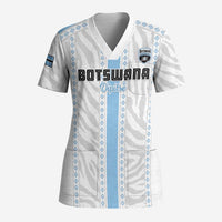 Custom Botswana Football Scrub Top Botswana Rising Again - Blue - Wonder Print Shop