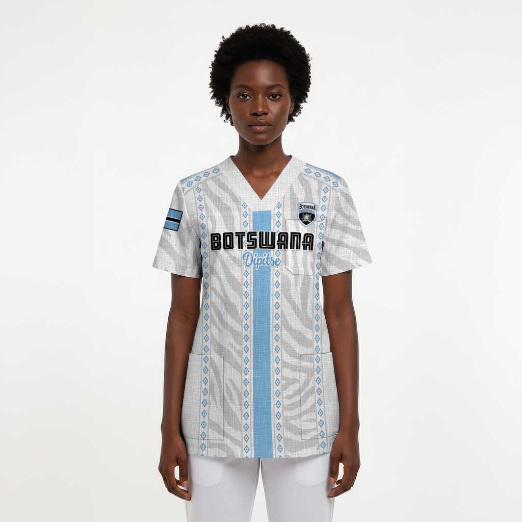 Custom Botswana Football Scrub Top Botswana Rising Again - Blue - Wonder Print Shop