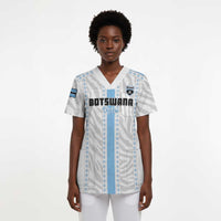 Custom Botswana Football Scrub Top Botswana Rising Again - Blue - Wonder Print Shop