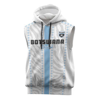 Custom Botswana Football Sleeveless Hoodie Botswana Rising Again - Blue - Wonder Print Shop