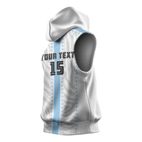 Custom Botswana Football Sleeveless Hoodie Botswana Rising Again - Blue - Wonder Print Shop