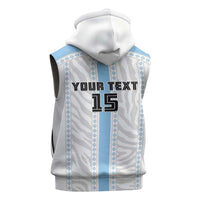 Custom Botswana Football Sleeveless Zip Hoodie Botswana Rising Again - Blue - Wonder Print Shop