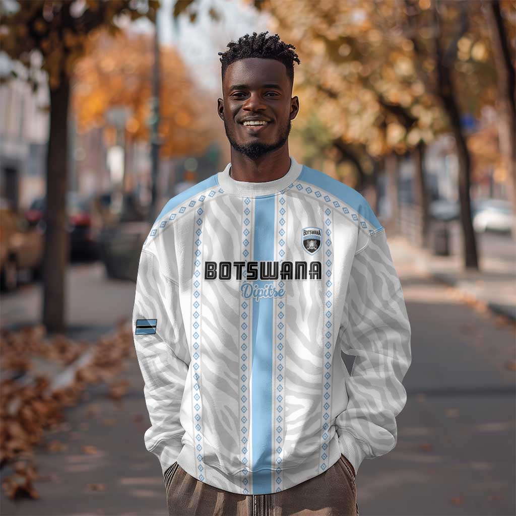 Custom Botswana Football Sweatshirt Botswana Rising Again - Blue - Wonder Print Shop
