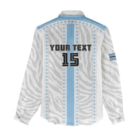 Custom Botswana Football Women Casual Shirt Botswana Rising Again - Blue - Wonder Print Shop