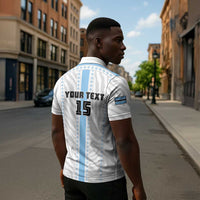 Custom Botswana Football Zipper Polo Shirt Botswana Rising Again - Blue - Wonder Print Shop