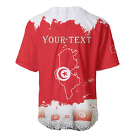 Personalised Tunisia Independence Day Baseball Jersey 69th Anniversary - Flag Map