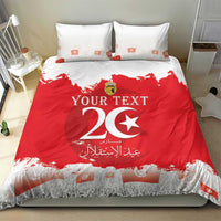 Personalised Tunisia Independence Day Bedding Set 69th Anniversary - Flag Map