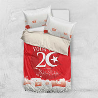 Personalised Tunisia Independence Day Bedding Set 69th Anniversary - Flag Map