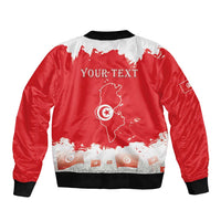 Personalised Tunisia Independence Day Bomber Jacket 69th Anniversary - Flag Map