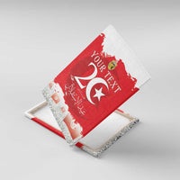 Personalised Tunisia Independence Day Canvas Wall Art 69th Anniversary - Flag Map