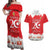 Personalised Tunisia Independence Day Couples Matching Off Shoulder Maxi Dress and Hawaiian Shirt 69th Anniversary - Flag Map