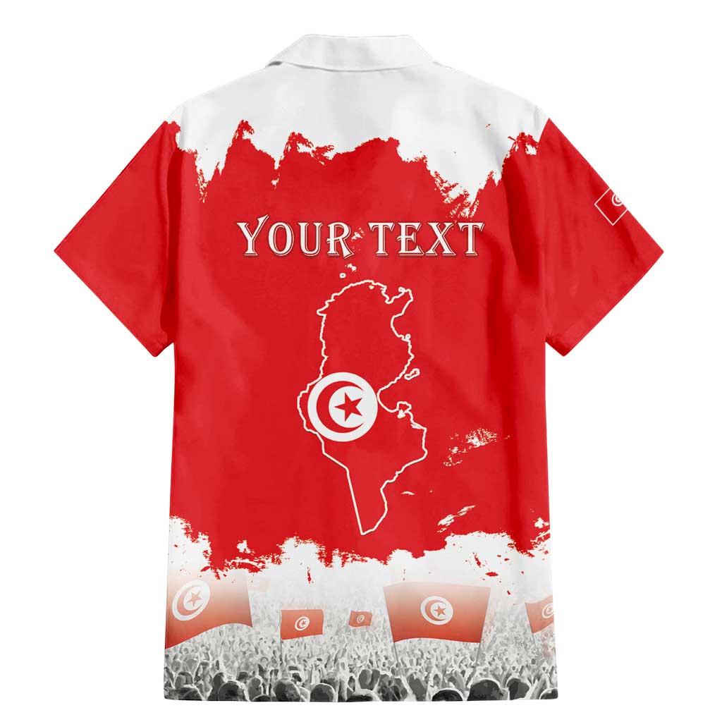 Personalised Tunisia Independence Day Family Matching Mermaid Dress and Hawaiian Shirt 69th Anniversary - Flag Map