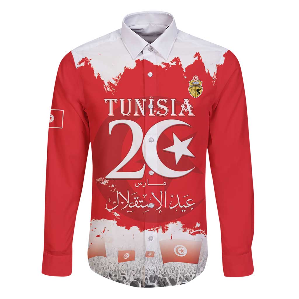 Personalised Tunisia Independence Day Family Matching Puletasi and Hawaiian Shirt 69th Anniversary - Flag Map