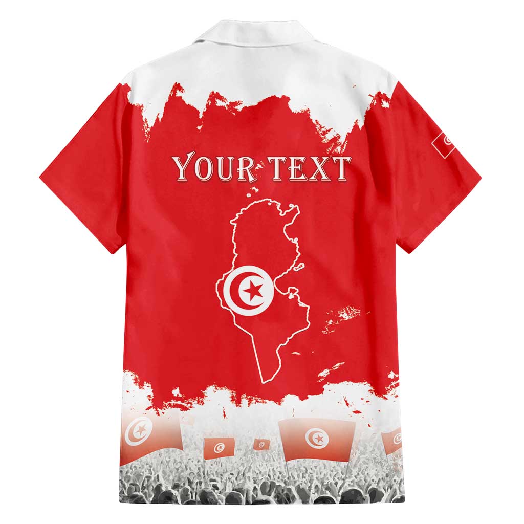 Personalised Tunisia Independence Day Family Matching Summer Maxi Dress and Hawaiian Shirt 69th Anniversary - Flag Map