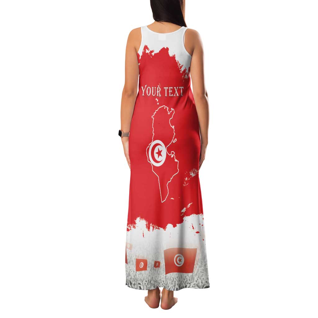 Personalised Tunisia Independence Day Family Matching Tank Maxi Dress and Hawaiian Shirt 69th Anniversary - Flag Map