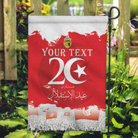 Personalised Tunisia Independence Day Garden Flag 69th Anniversary - Flag Map
