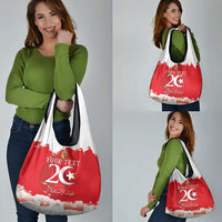 Personalised Tunisia Independence Day Grocery Bag 69th Anniversary - Flag Map