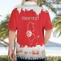 Personalised Tunisia Independence Day Hawaiian Shirt 69th Anniversary - Flag Map