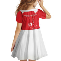 Personalised Tunisia Independence Day Kid Short Sleeve Dress 69th Anniversary - Flag Map