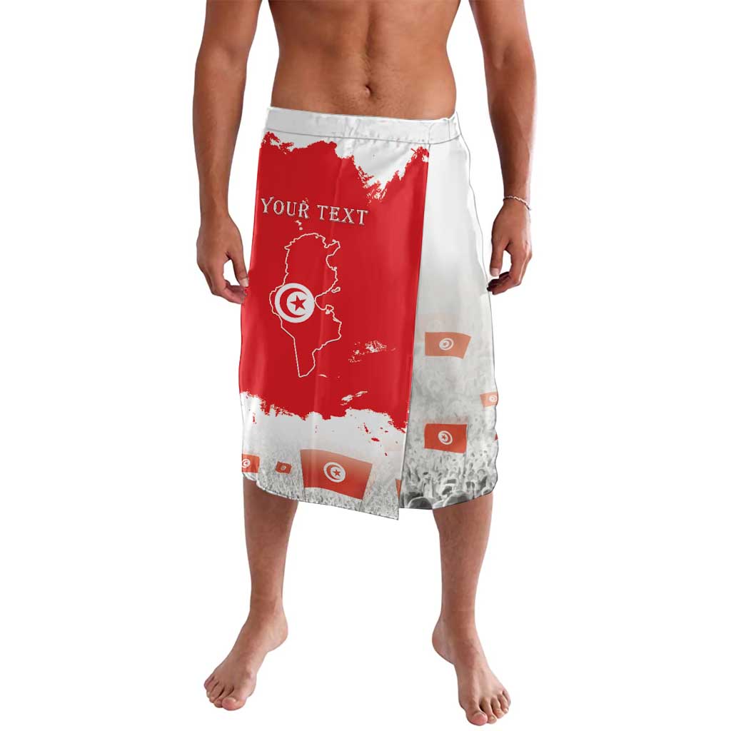 Personalised Tunisia Independence Day Lavalava 69th Anniversary - Flag Map