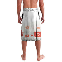 Personalised Tunisia Independence Day Lavalava 69th Anniversary - Flag Map
